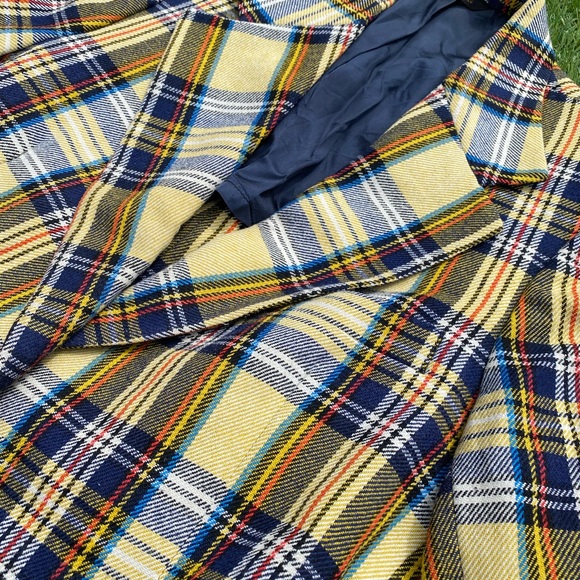 Vintage Yellow Plaid Blazer - Picture 2 of 13